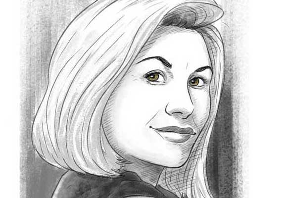 Sketch Portrait Series of every Doctor from Doctor Who